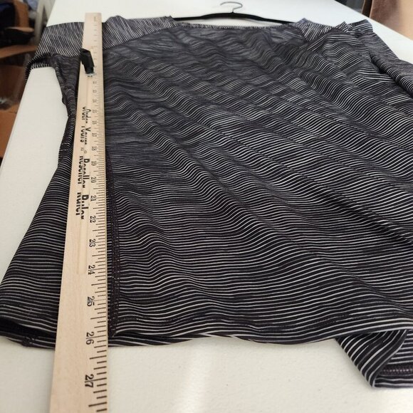 Tek Gear Womens Shirt XXL Striped Long-Sleeve Performance Black White Polyester - Picture 3 of 11